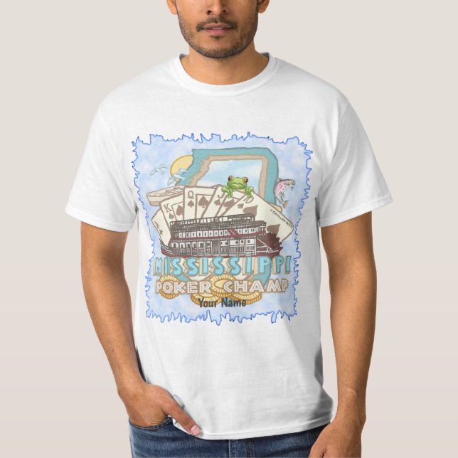 Mississippi Poker T Shirt (Framsida)