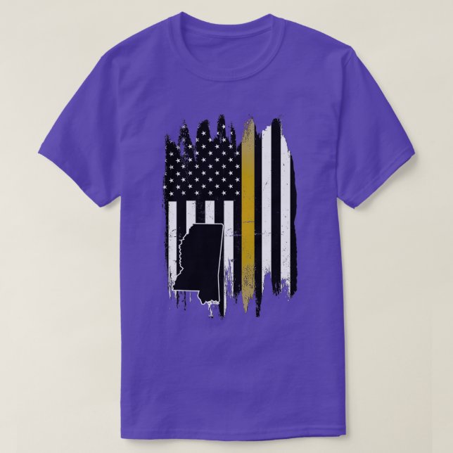 Mississippi Police Fire EMS Dispatcher-design med T Shirt (Design framsida)