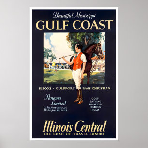 Mississippi Resoreraffisch Polo Art Gulf Coast Poster