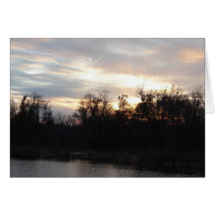 Mississippi River Backwater Sunset Hälsningskort