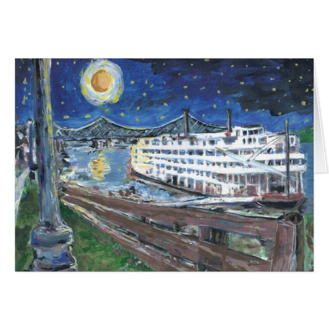 Mississippi River Boat Hälsningskort (Framsidan Horizontal)