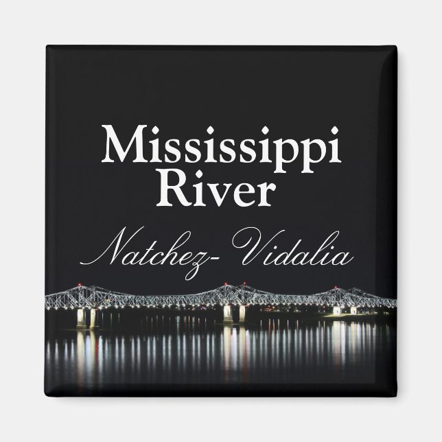 Mississippi River Bridge - Natchez Vidalia magnet (Framsidan)