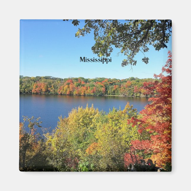 Mississippi River, hösten Magnet (Framsidan)