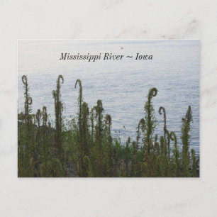 Mississippi River, i Dubuque Iowa Keepsaké Vykort