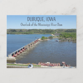 Mississippi River i Dubuque Iowa Vykort