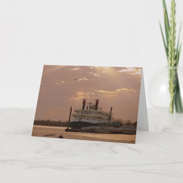 Mississippi River i Fort Madison, Iowa Kort (Framsida)