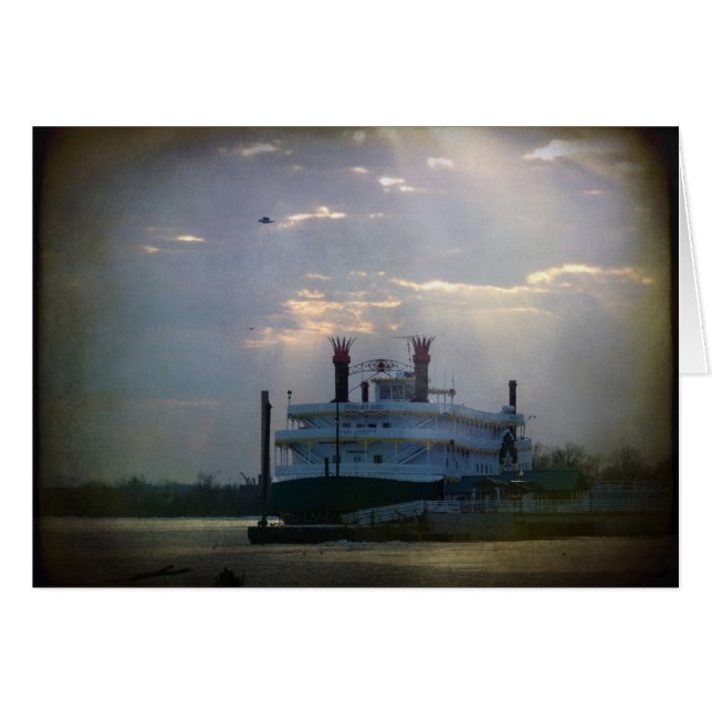 Mississippi River i Vinter Hälsningskort (Framsidan Horizontal)