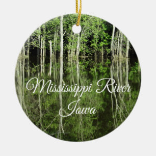 Mississippi River Iowa Banker Keepsaké Ornament