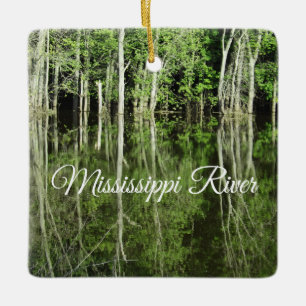 Mississippi River Iowa Banker Keepsaké Ornament
