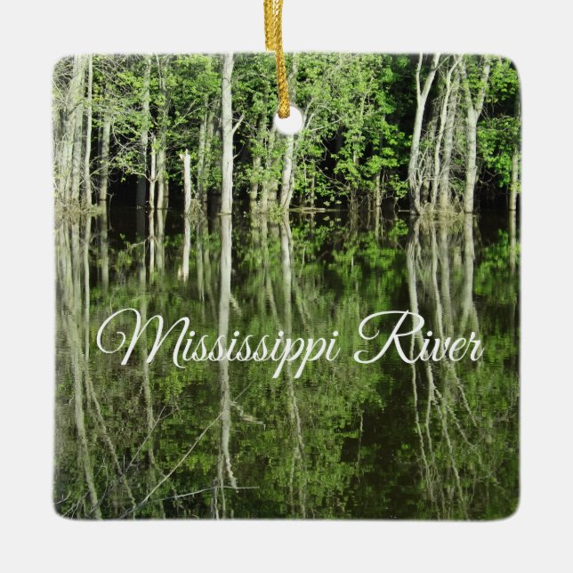 Mississippi River Iowa Banker Keepsaké Ornament (Framsida)