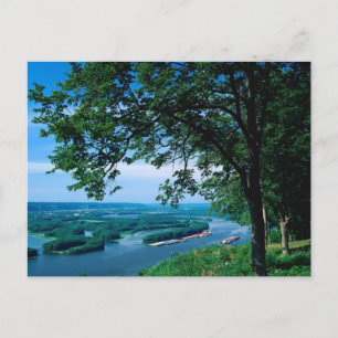 Mississippi River, Iowa Vykort