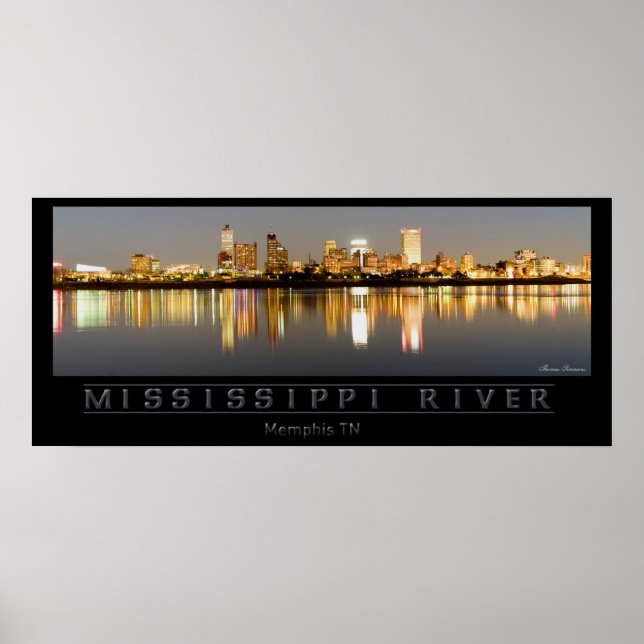 Mississippi River - Memphis TN Poster (Framsidan)