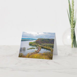 Mississippi River och Wooded Bluffs Anteckningskort