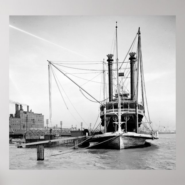 Mississippi River Packet 1905 Poster (Framsidan)