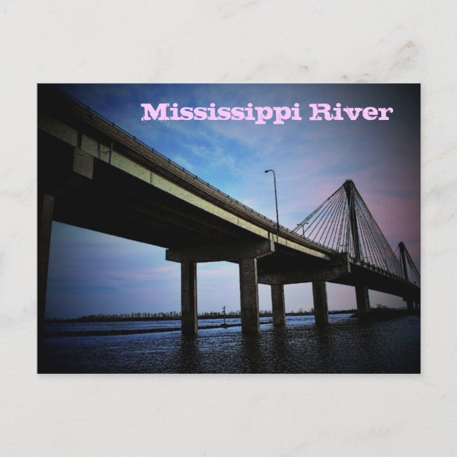 Mississippi River Postcard Vykort (Framsida)