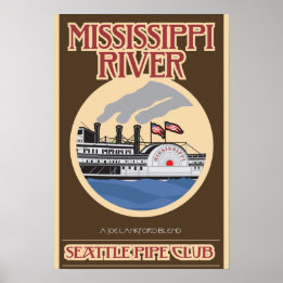 Mississippi River Print Poster
