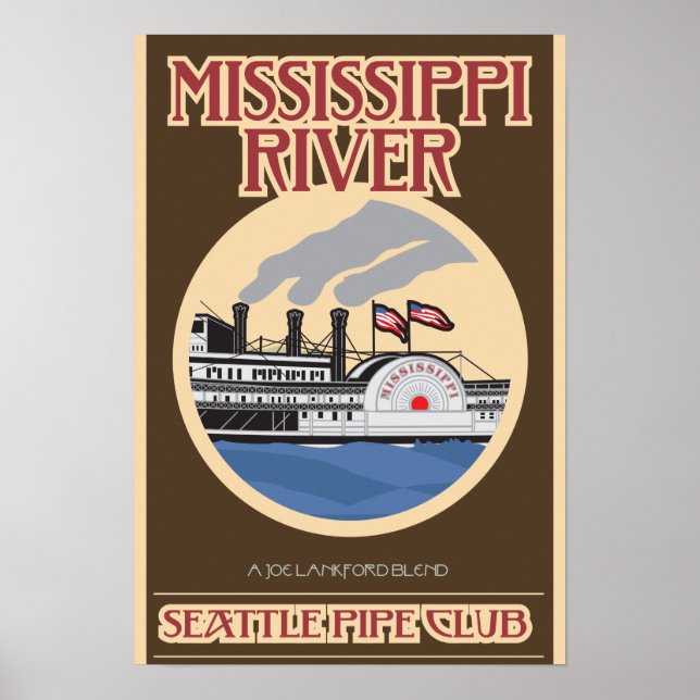 Mississippi River Print Poster (Framsidan)