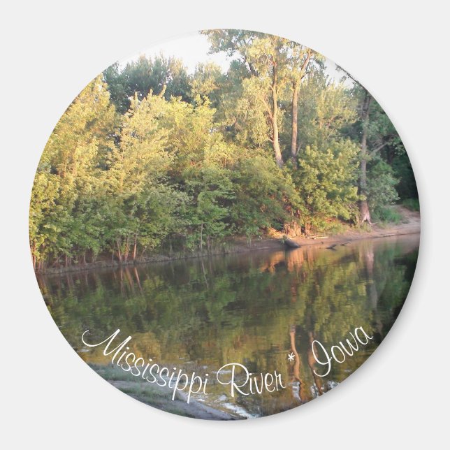 Mississippi River Reflection Photo Magnet (Framsidan)