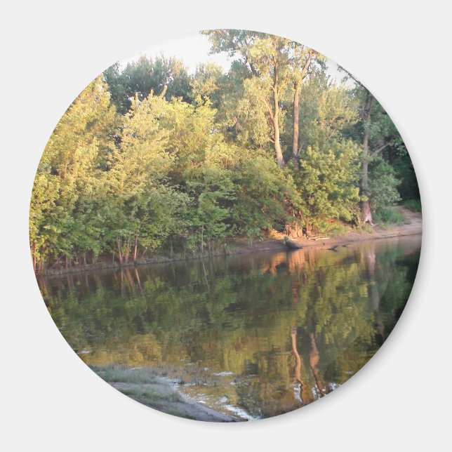 Mississippi River Reflection Photo Magnet (Framsidan)