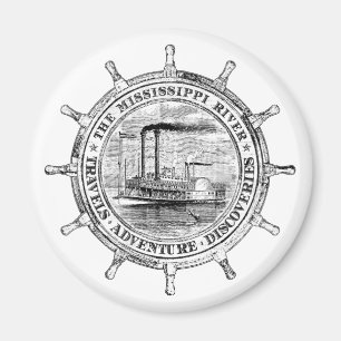 Mississippi River. Resor. Äventyr. Upptäckter Magnet