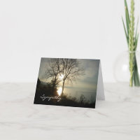 Mississippi River Sunrise Sympathy Card
