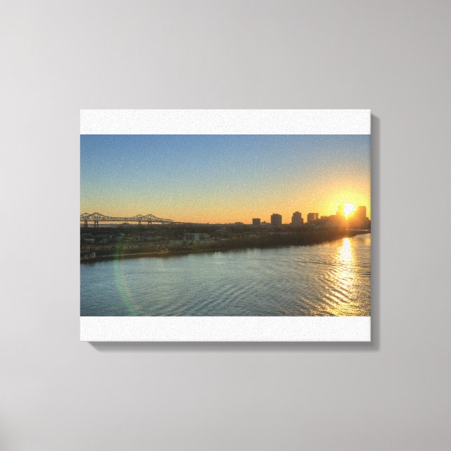 Mississippi River Sunset Canvas (Framsida)