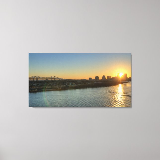 Mississippi River Sunset Canvas (Framsida)