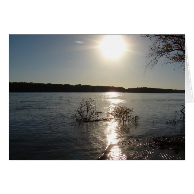 Mississippi River Sunset Hälsningskort (Framsidan Horizontal)