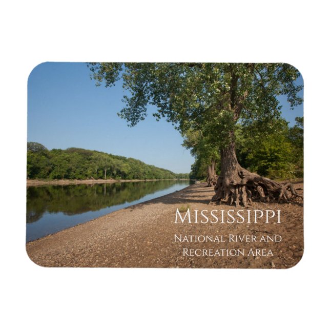 Mississippi River vid Gömt Falls, St Paul, MN Magnet (Horisontell)