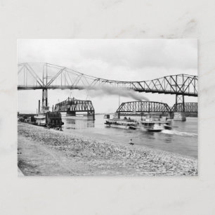 Mississippi River vid Winona på 1880-talet Vykort