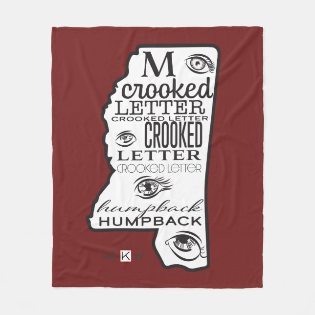 Mississippi Röd Fleecefilt (Framsidan)
