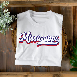 Mississippi röd vit och blå vintage t-shirt