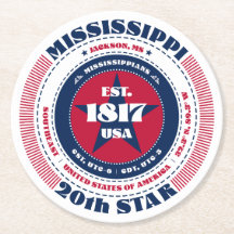 Mississippi Rött vitt blått Typografi