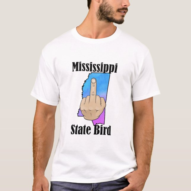 Mississippi State bird t-shirt mitten finger färg (Framsida)
