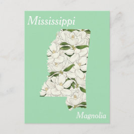 Mississippi State Flower Collage Karta Vykort