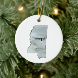 Mississippi State Illustration Julgransprydnad Keramik