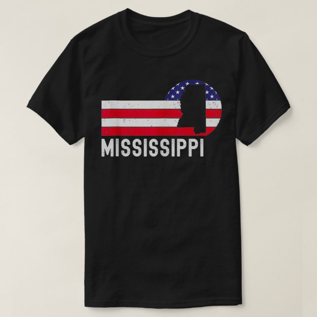 Mississippi state patriotic American 4:e juli T Shirt (Design framsida)