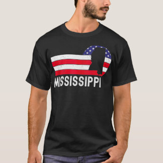 Mississippi state patriotic American 4:e juli T Shirt