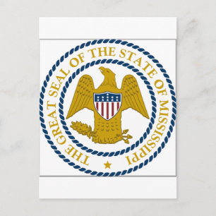 Mississippi State Seal Vykort
