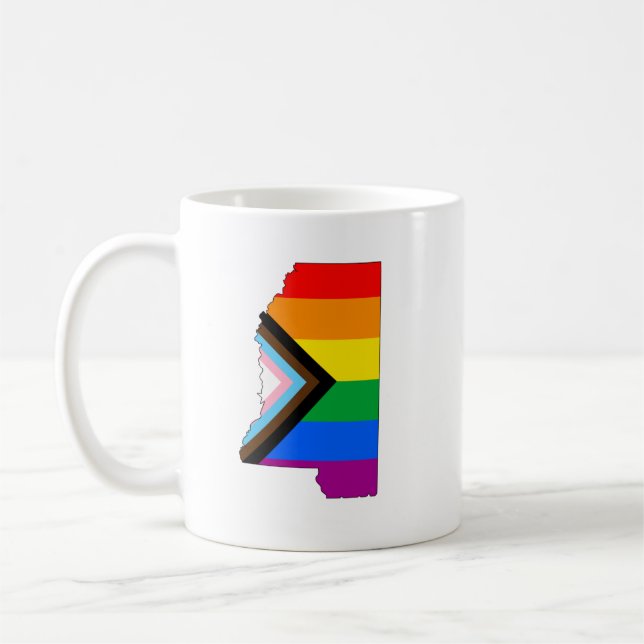Mississippi State stolthet HBTQ Framstegsstolthet Kaffemugg (Vänster)