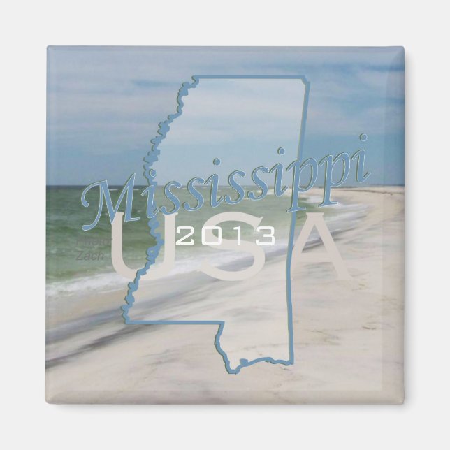 Mississippi State USA Travel Souvenir Magnet (Framsidan)