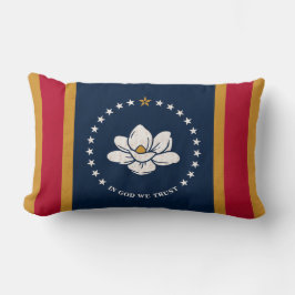 Mississippi Statlig flagga Skriv ut Patriotic Lumbarkudde