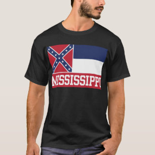 Mississippi statlig flagga tee shirt