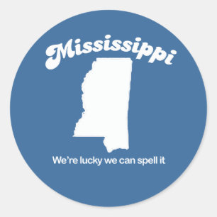 Mississippi - stava den T-tröja Runt Klistermärke