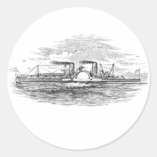 Mississippi Steamboat Stickers Runt Klistermärke