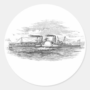 Mississippi Steamboatklistermärkear Runt Klistermärke