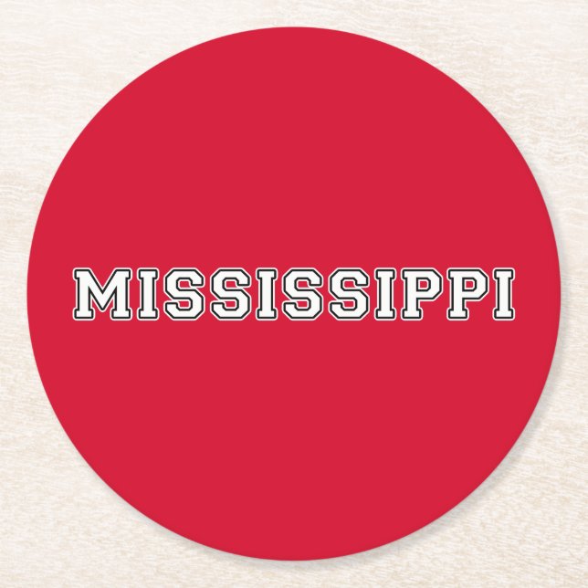 Mississippi Underlägg Papper Rund (Framsidan)