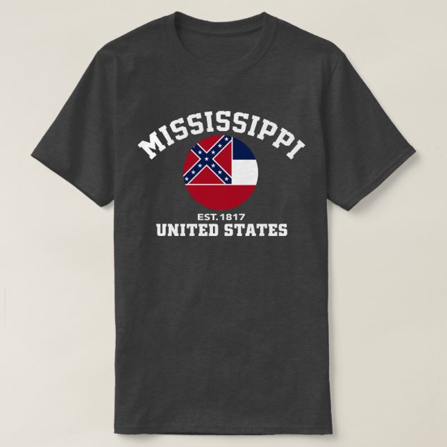 Mississippi USA Est. 1817 patriotiska skjorta för T Shirt (Design framsida)