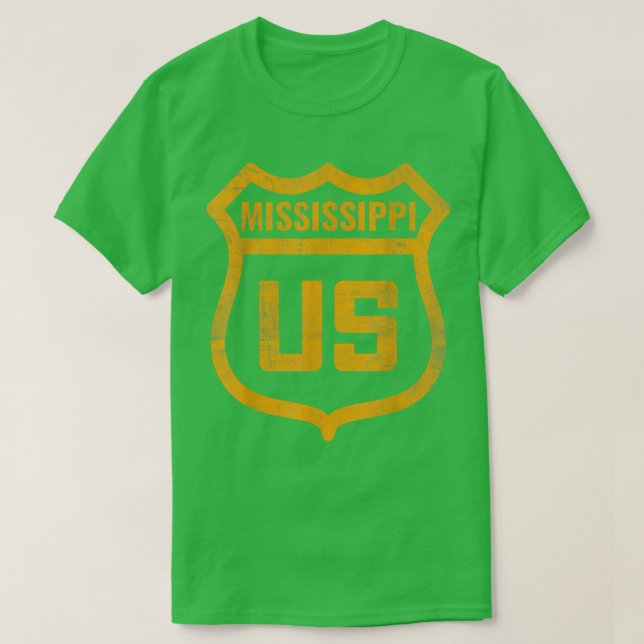 Mississippi - USA:s hårt vättade västerländska mot T Shirt (Design framsida)