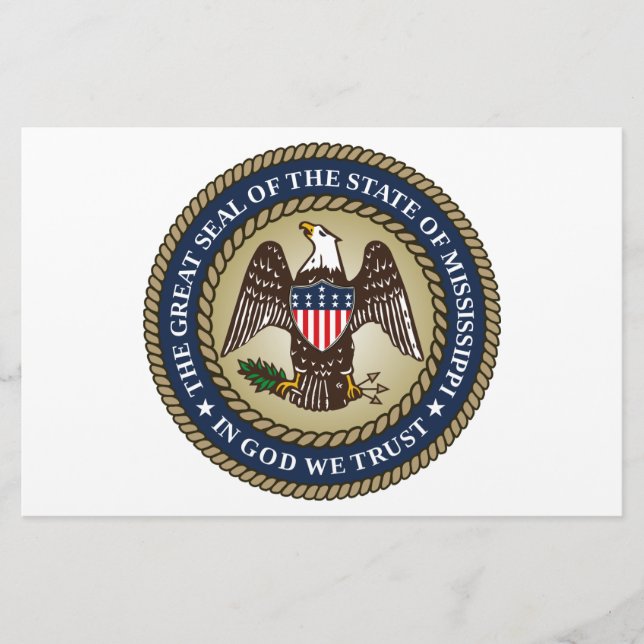 Mississippi (USA-staten) Brevpapper (Framsida)